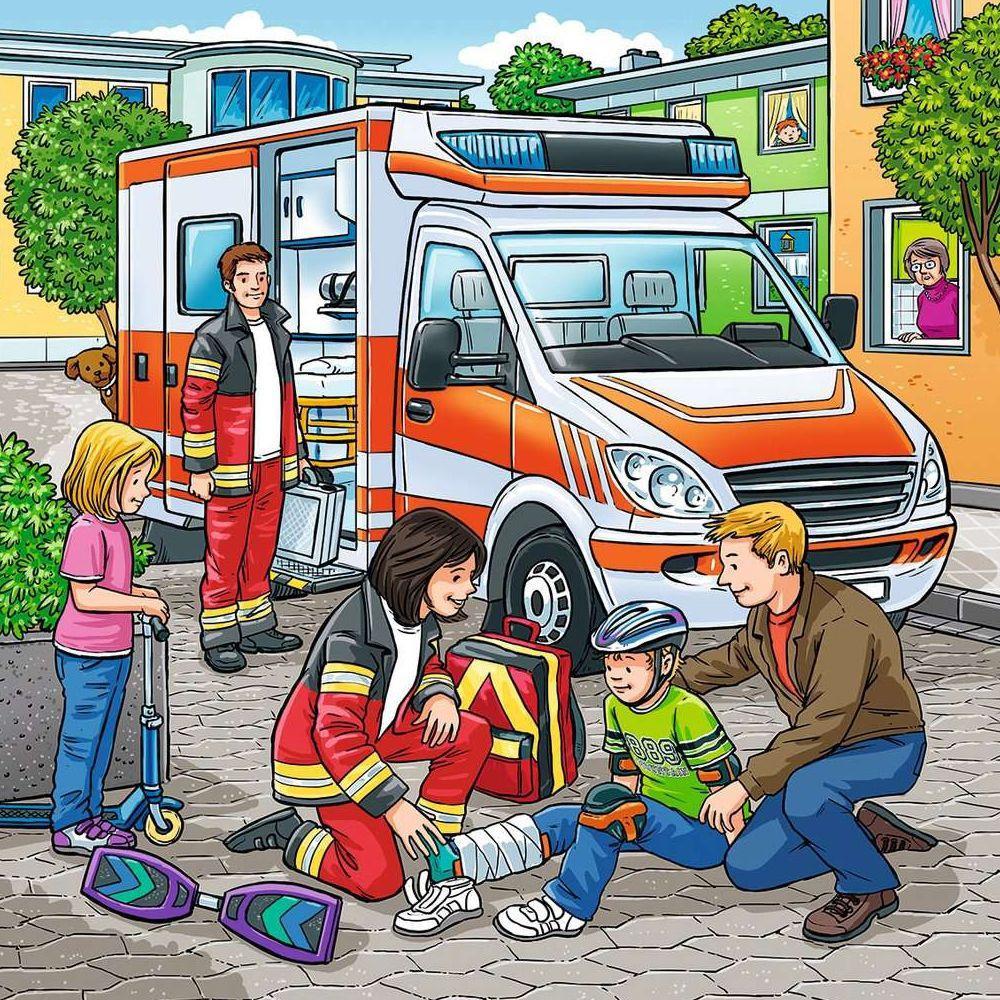 Puzzle Helfer in der Not, 3 x 49 Teile