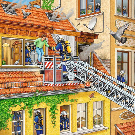 Puzzle Feuerwehreinsatz, 3 x 49 Teile