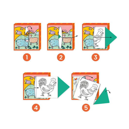 Coloriage Djeco boîte ferme