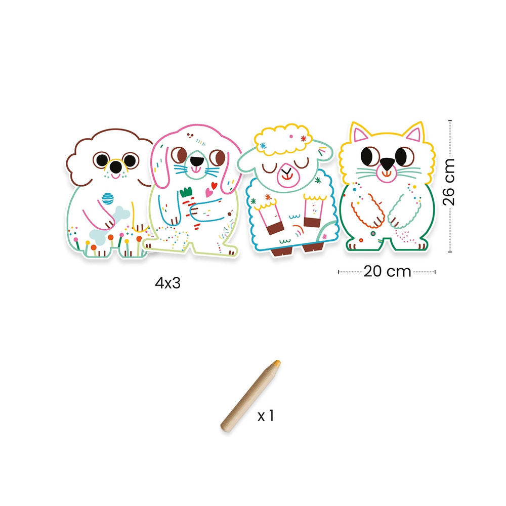 Djeco Coloring Pages Hidden Colors Pets