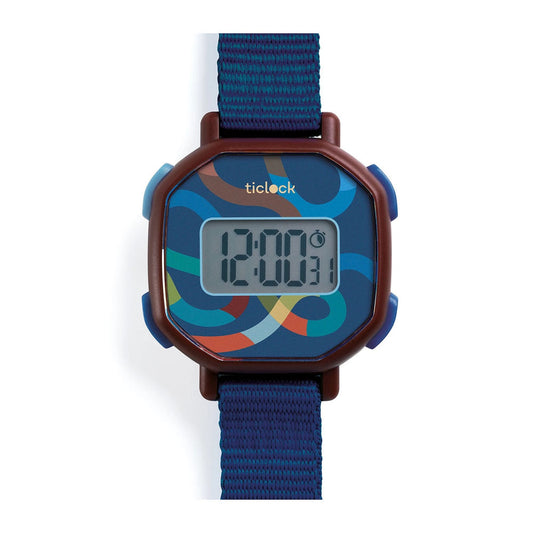 Montre digitale Djeco Volute bleue