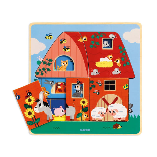 Puzzle à couches Djeco Chez Moo