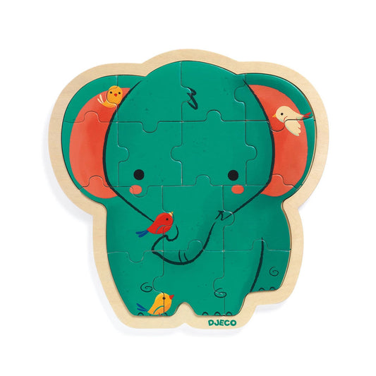 Djeco puzzle éléphant 14 pièces