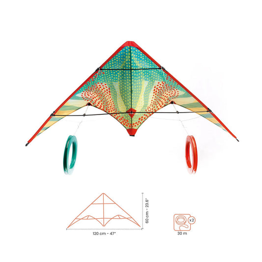 Cerf-volant acrobatique Djeco Points Rouges
