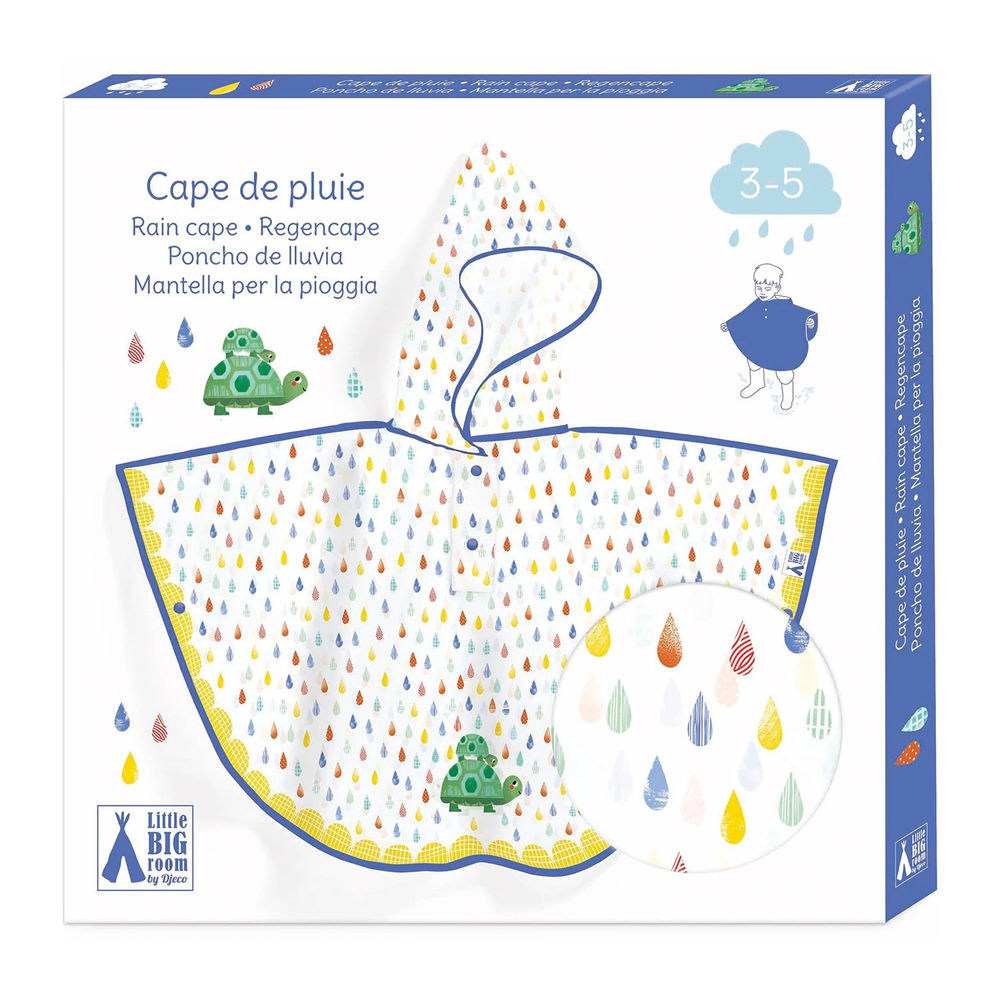Djeco poncho de pluie tortue (80x46cm)