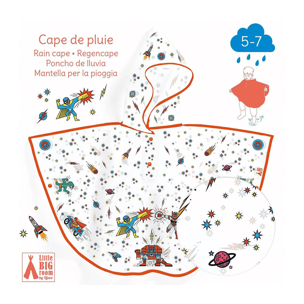 Djeco poncho de pluie super-héros (90x46 cm)