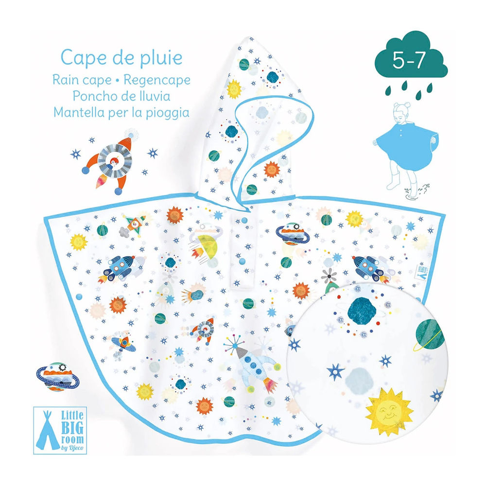 Djeco Poncho de Pluie Fusée (90x46 cm)