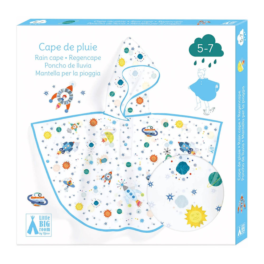 Djeco Poncho de Pluie Fusée (90x46 cm)