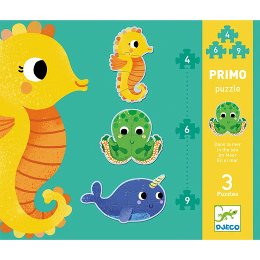 Djeco Premier puzzle dans la mer, 4/6/9 pièces