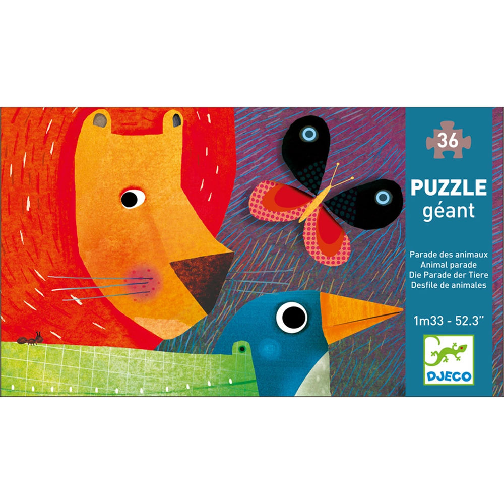 Djeco puzzle géant La Parade des Animaux, 36 pièces