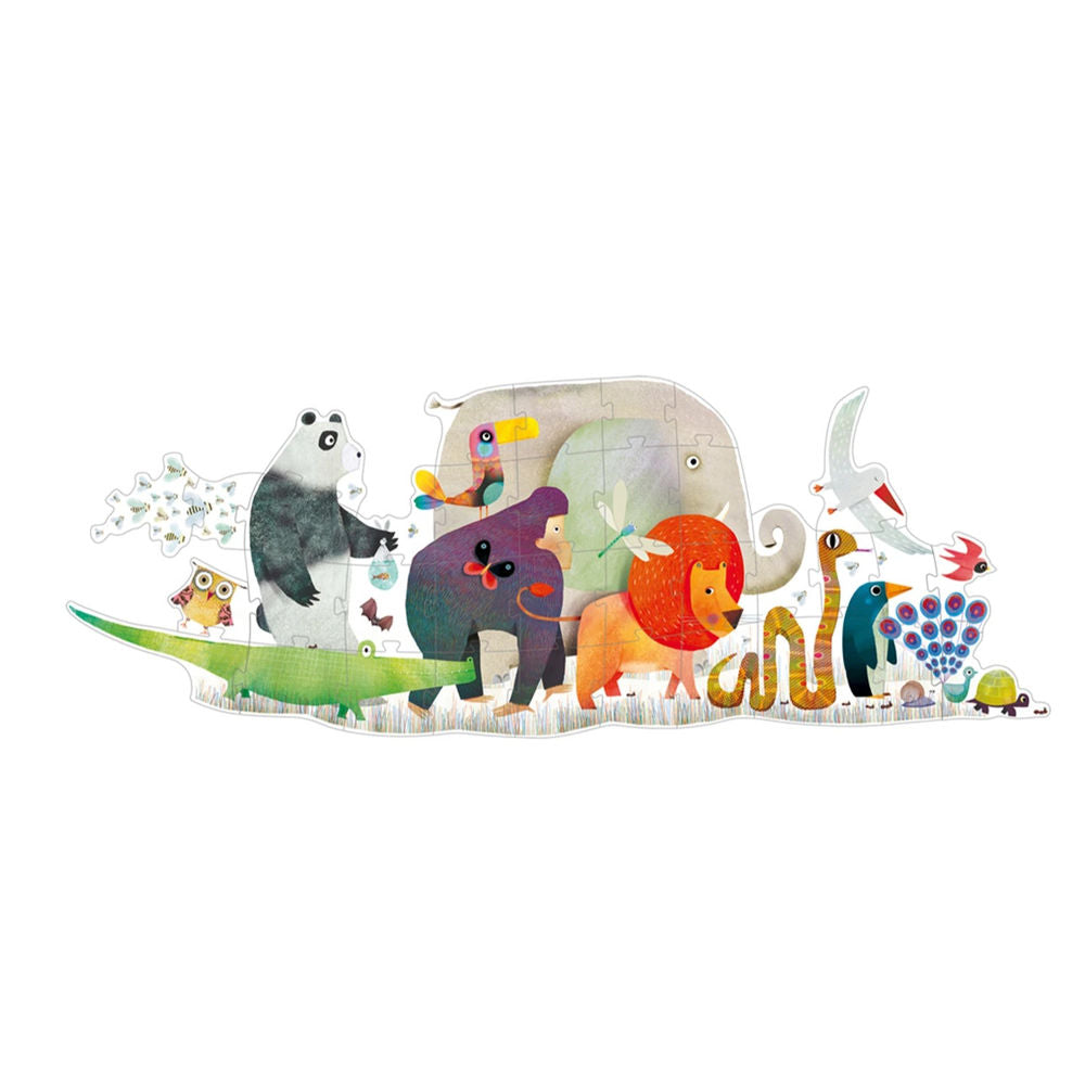 Djeco puzzle géant La Parade des Animaux, 36 pièces