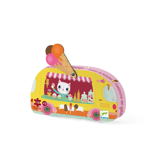 Djeco Le camion de glaces, 16 pièces