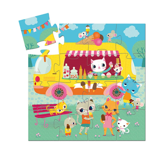 Djeco Le camion de glaces, 16 pièces