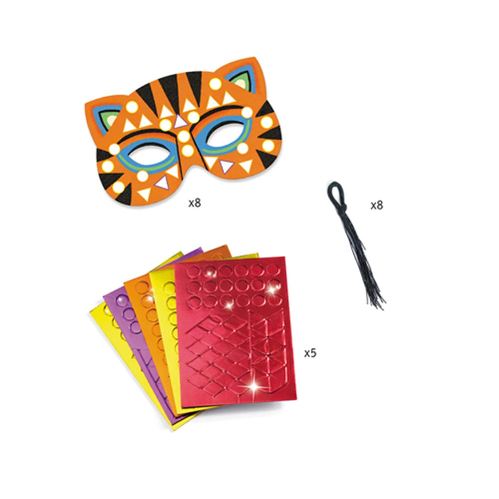 Djeco Do it Yourself - Masques Mosaïque Animaux de la Jungle