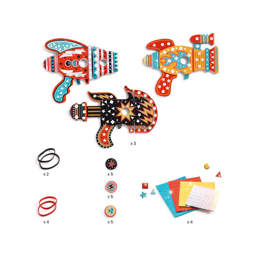 Djeco DIY - 3 lanceurs de jetons