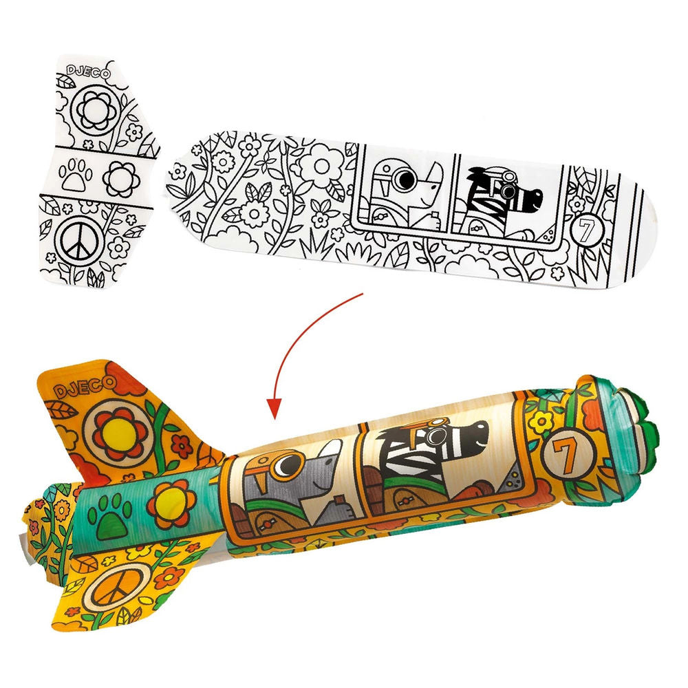Djeco DIY - avions à colorier