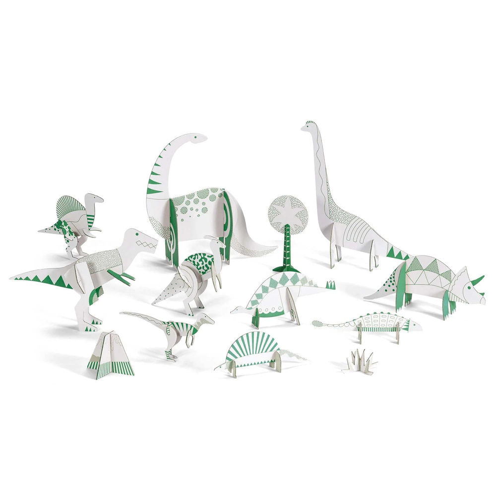 Djeco 3D Construction & Painting Set Dinosaur