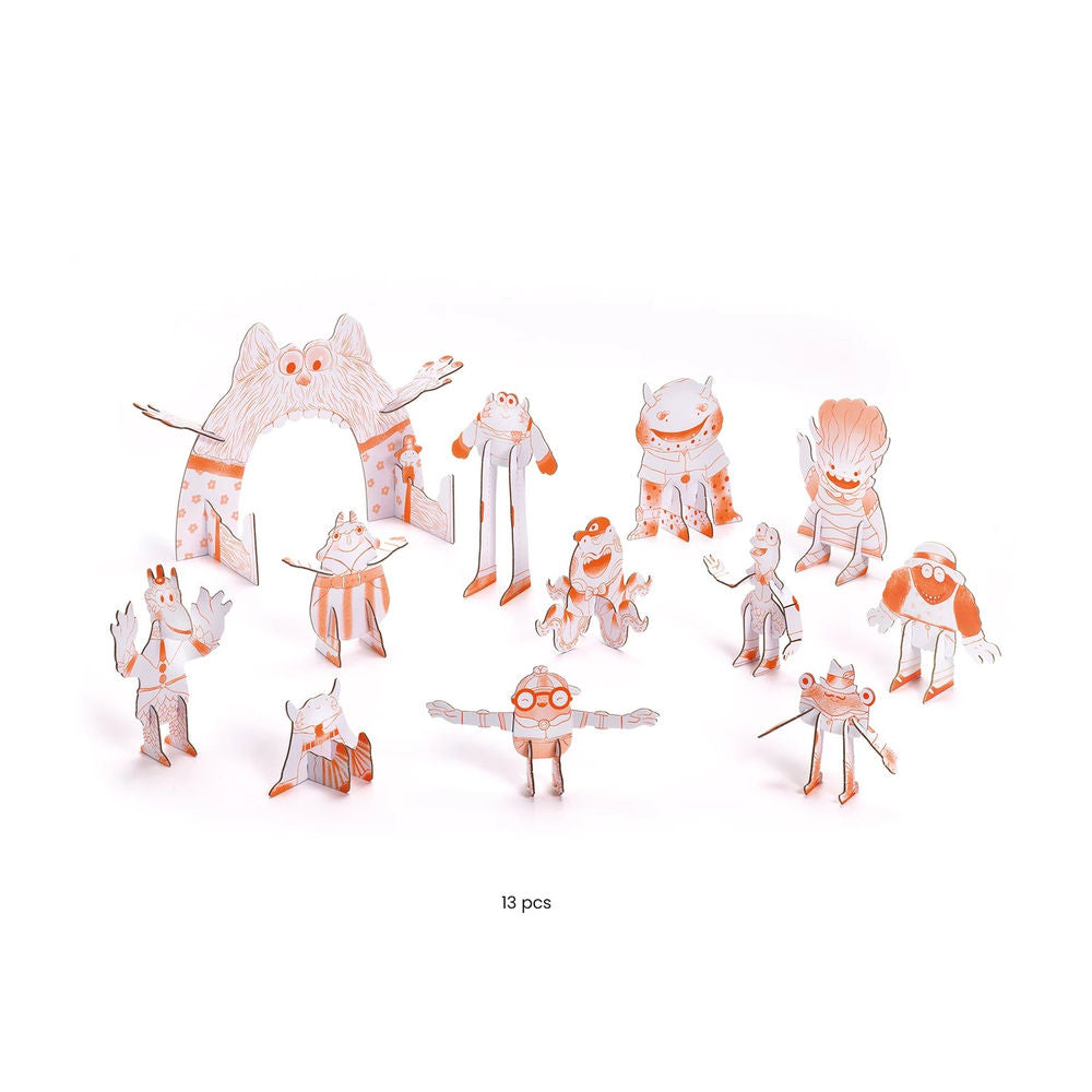 Djeco 3D Building & Painting Set Monster