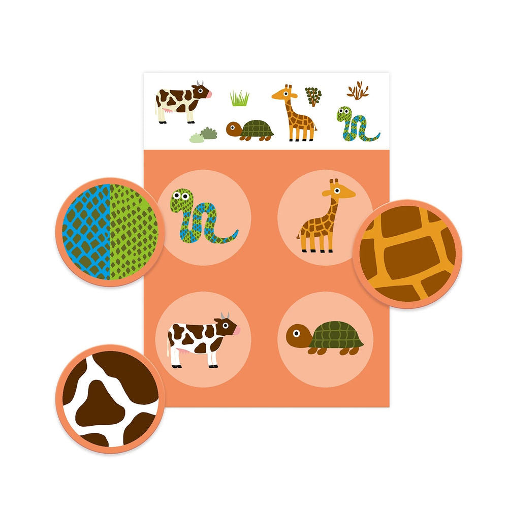 Djeco jeu d'apprentissage Lotto Plumes & Fourrure (mult)