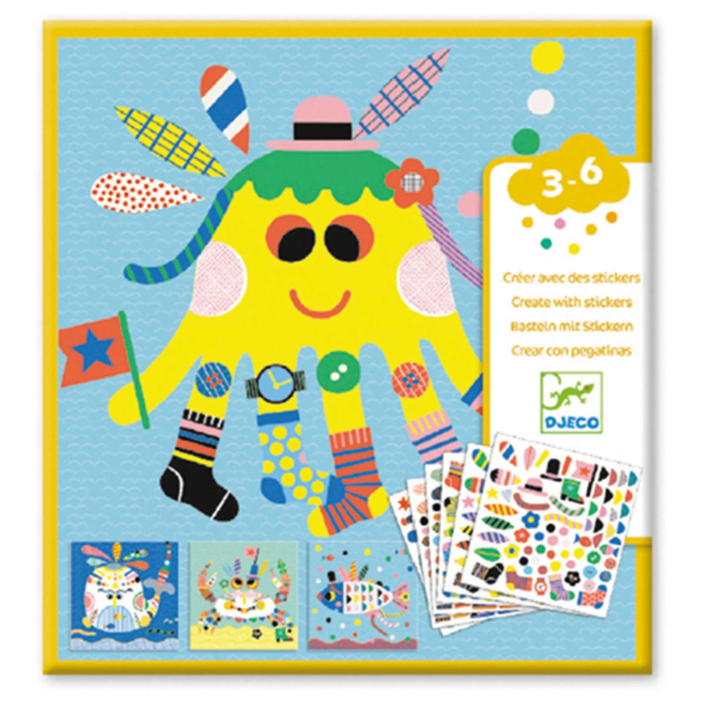 Djeco stickers and crafts sea creatures
