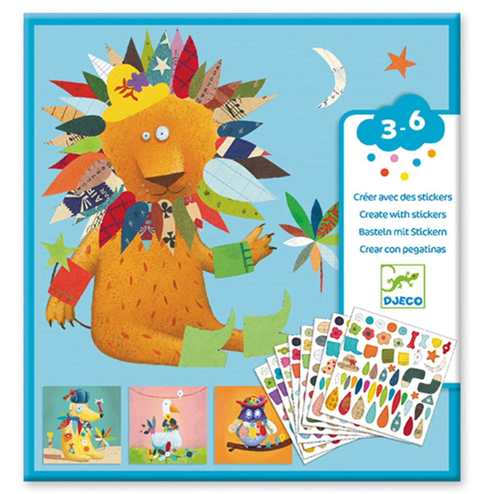 Djeco stickers and craft animals