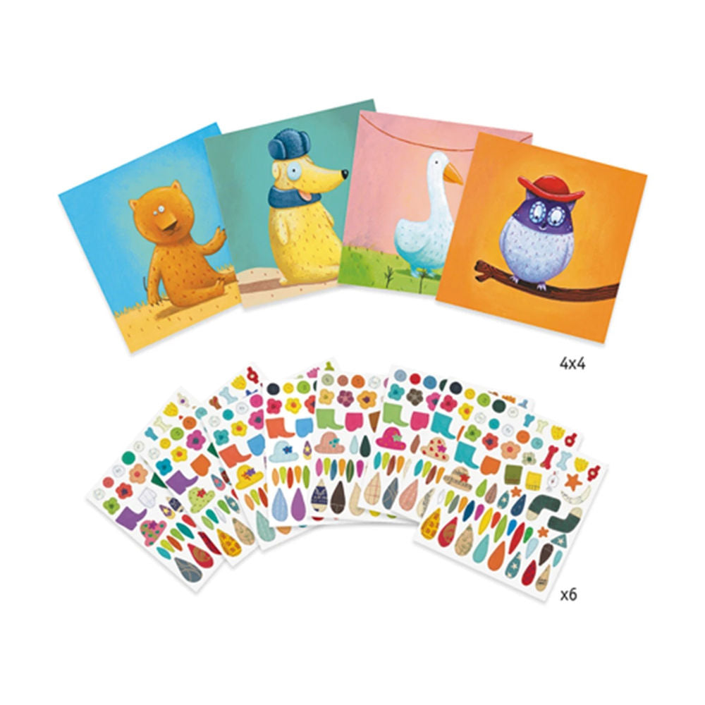 Djeco stickers and craft animals