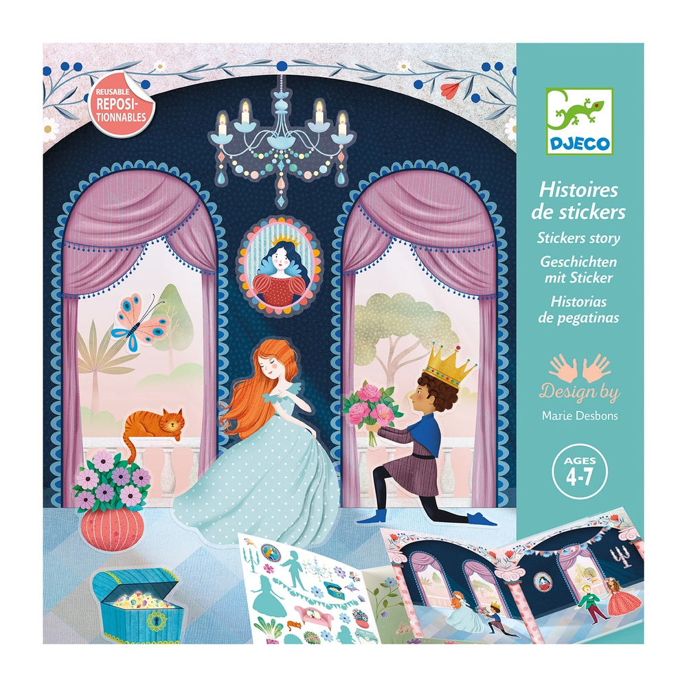 Djeco Stories with Stickers Life in the Castle