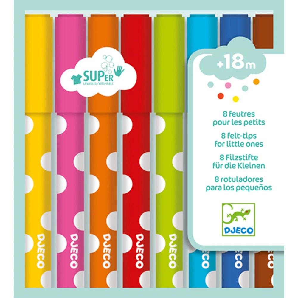 Djeco 8 feutres pour les plus petits