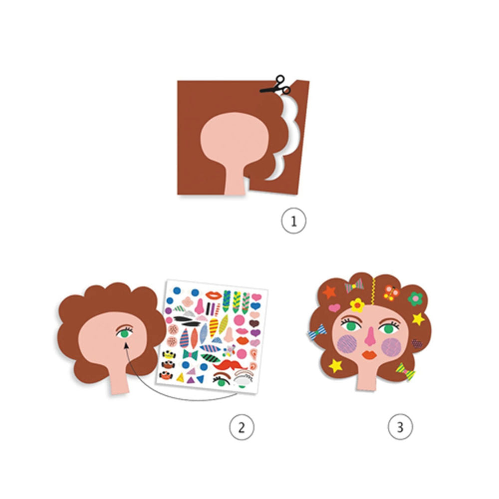 Djeco Stickers and Crafts Hairdresser