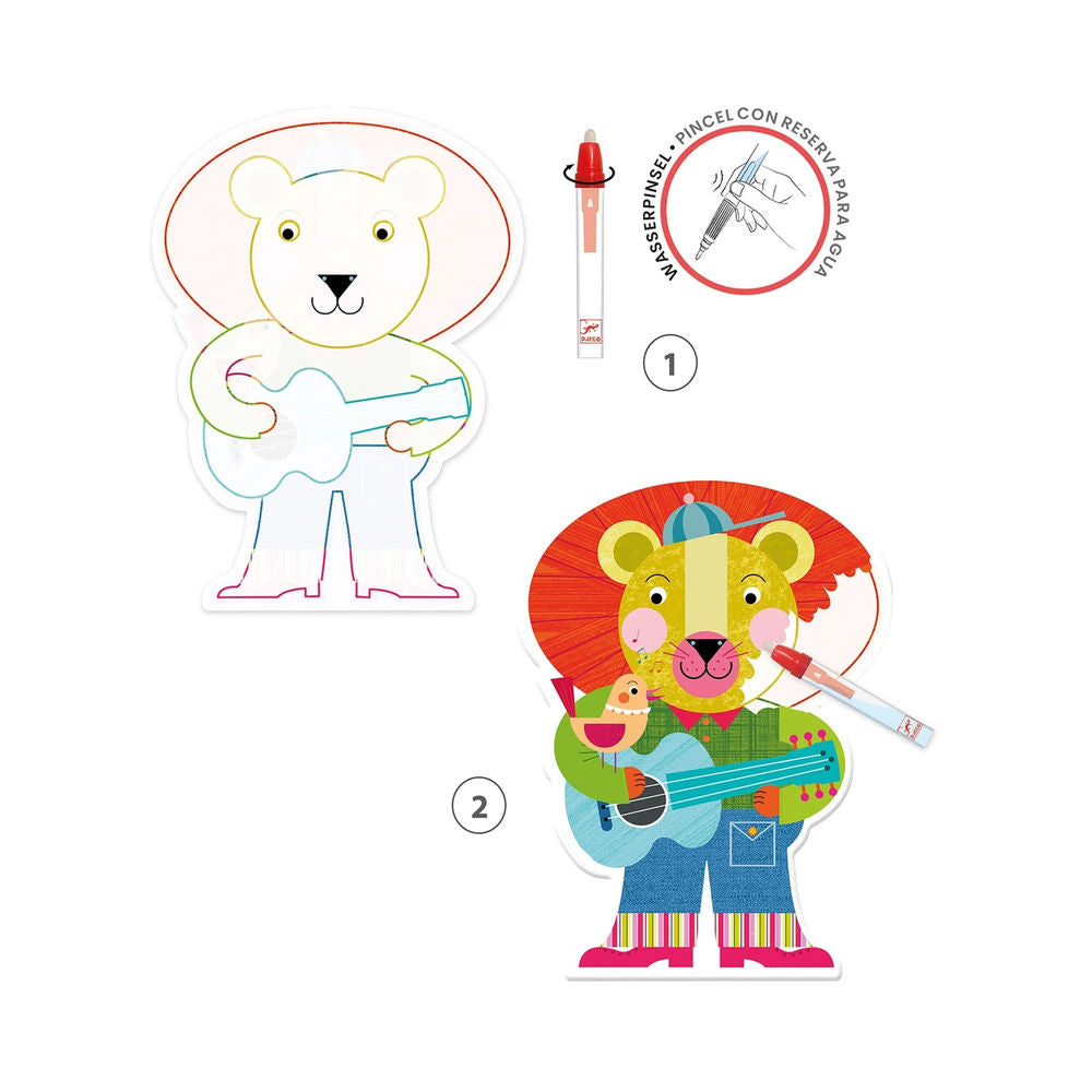Djeco Magic Coloring Pages Animalo-Len