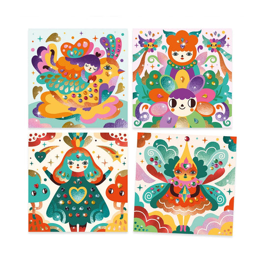 Djeco images en film paillettes pierres harmonie