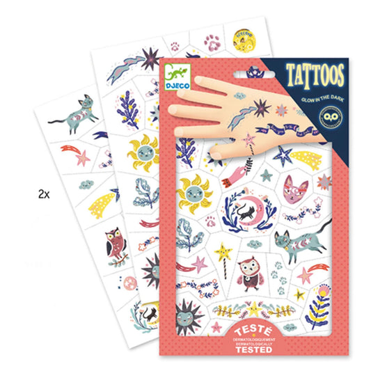 Djeco Tattoos Glow in the Dark Fais de beaux rêves