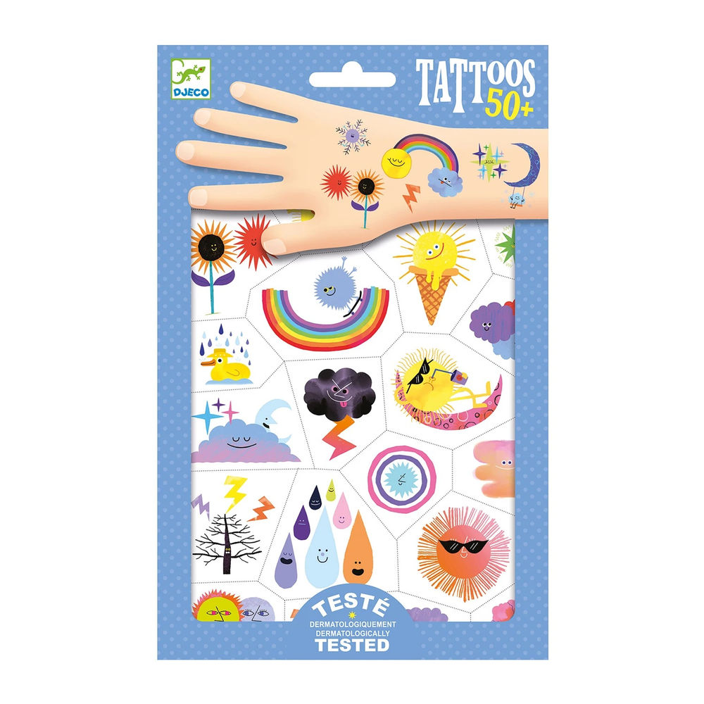 Djeco tatouages météo emojis