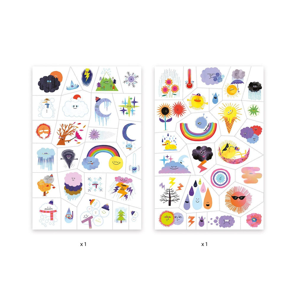 Djeco tatouages météo emojis