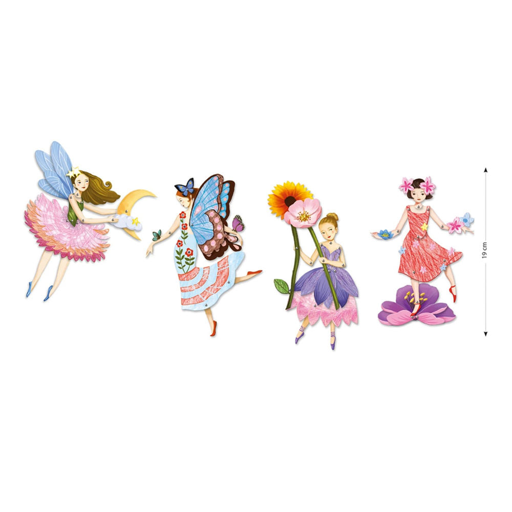 Djeco jumping jacks to color in fairies