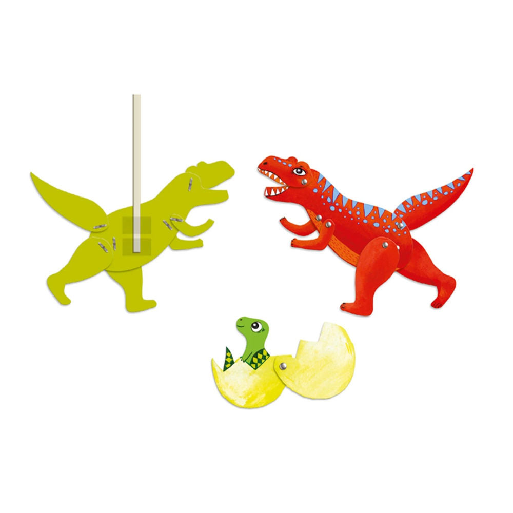 Djeco jumping jacks to color in dinosaurs