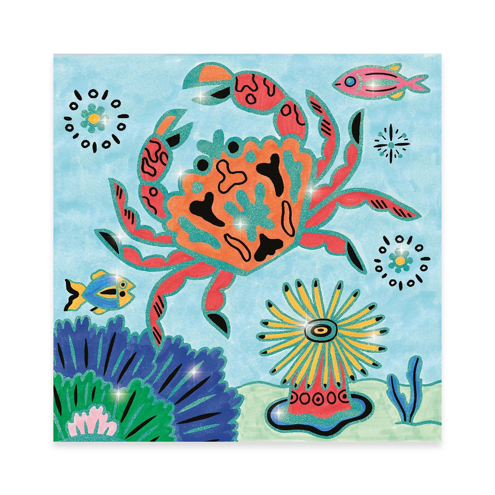 Djeco Shiny Coloring Pages Underwater