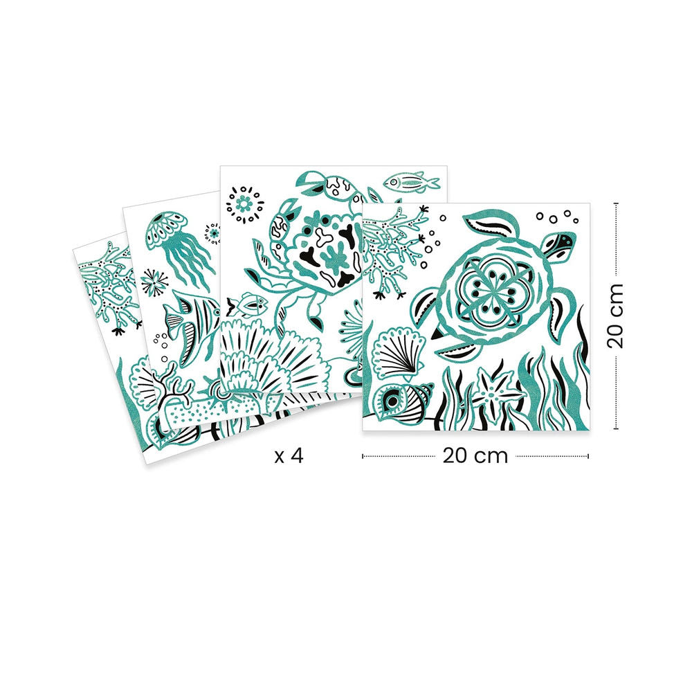 Djeco Shiny Coloring Pages Underwater