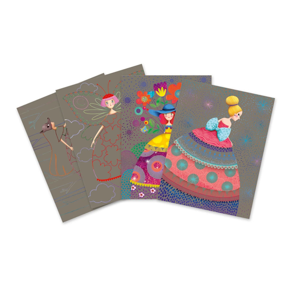 Images à gratter Djeco Le bal de beauté