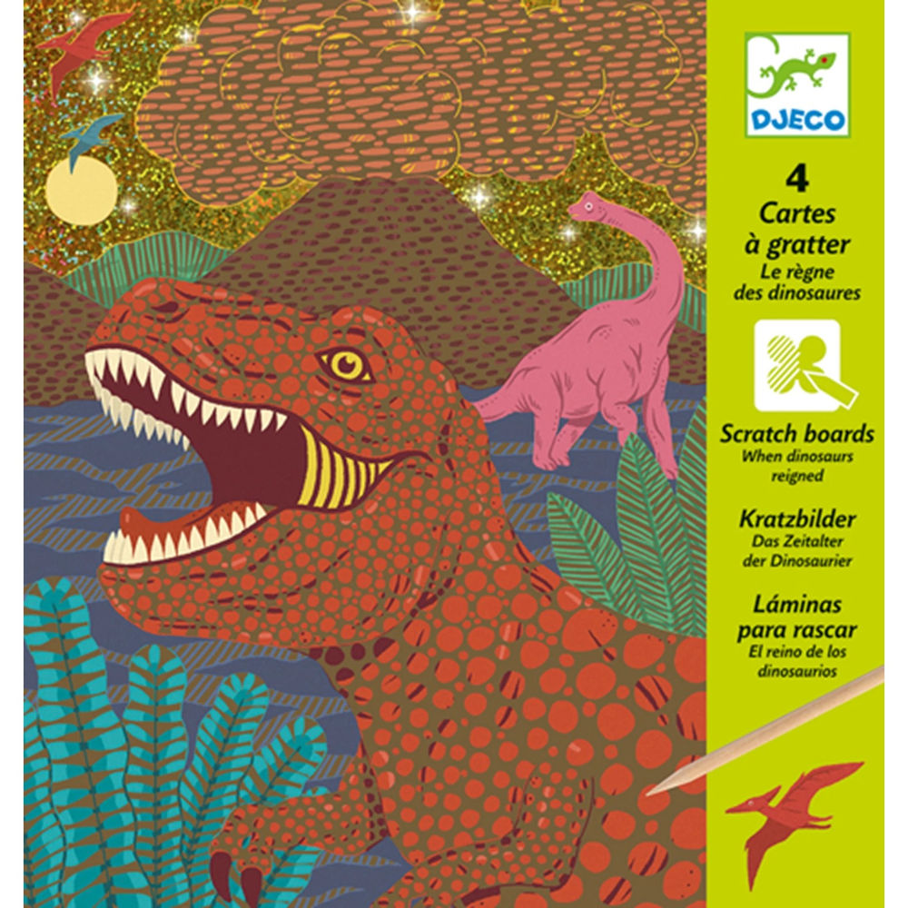 Djeco tableaux à gratter dinosaures