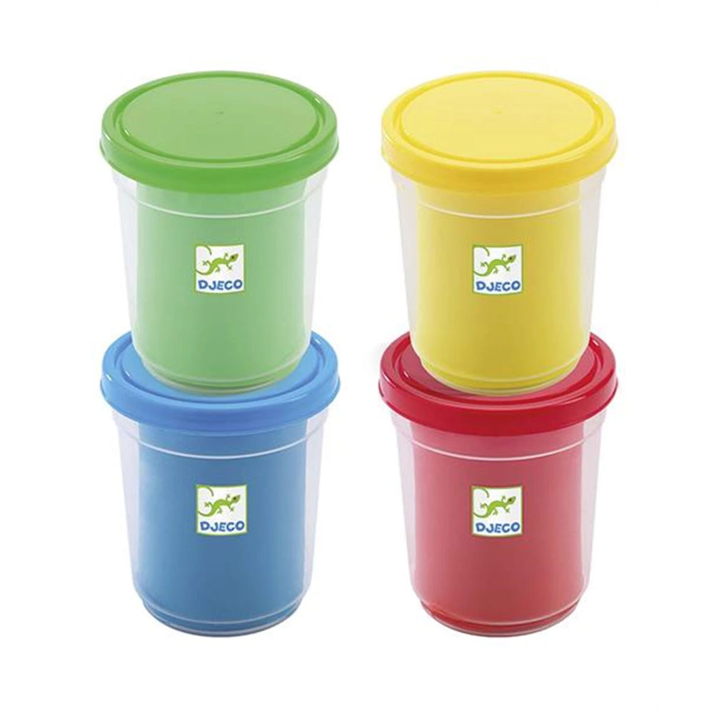 Djeco Large modelling clay set with 4 colours & 21 tools