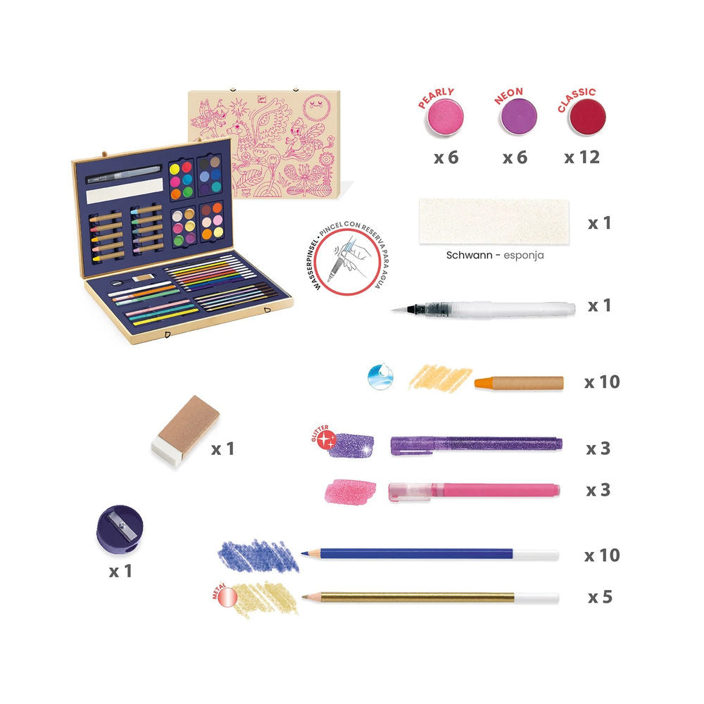 Djeco paint box, 60 pieces