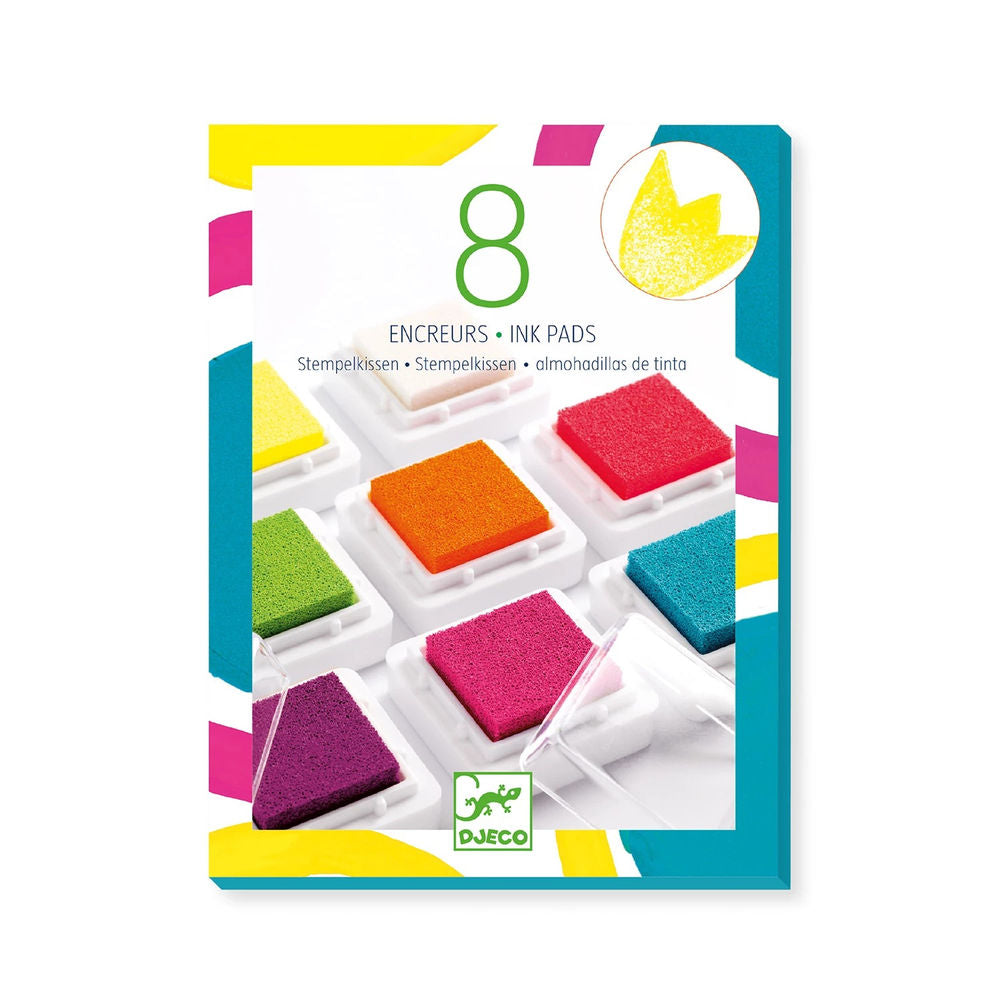 Djeco 8 ink pads neon