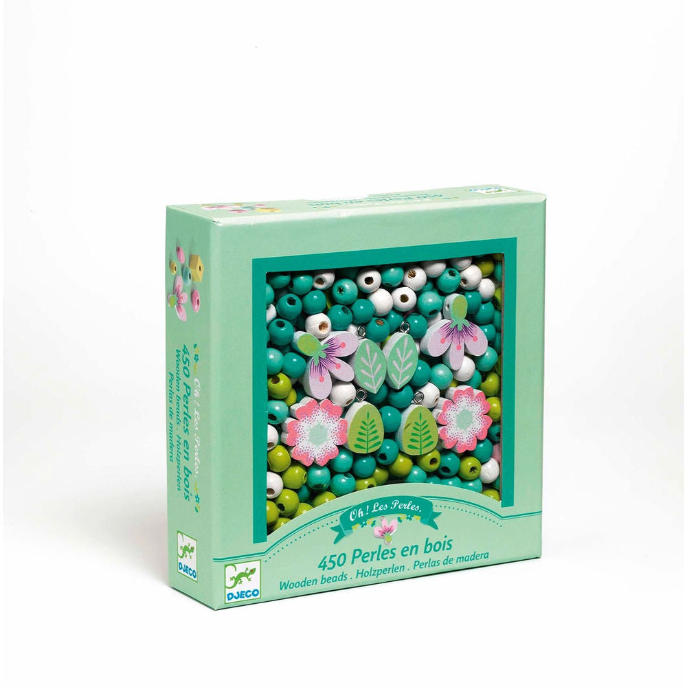 Djeco wooden beads flowers
