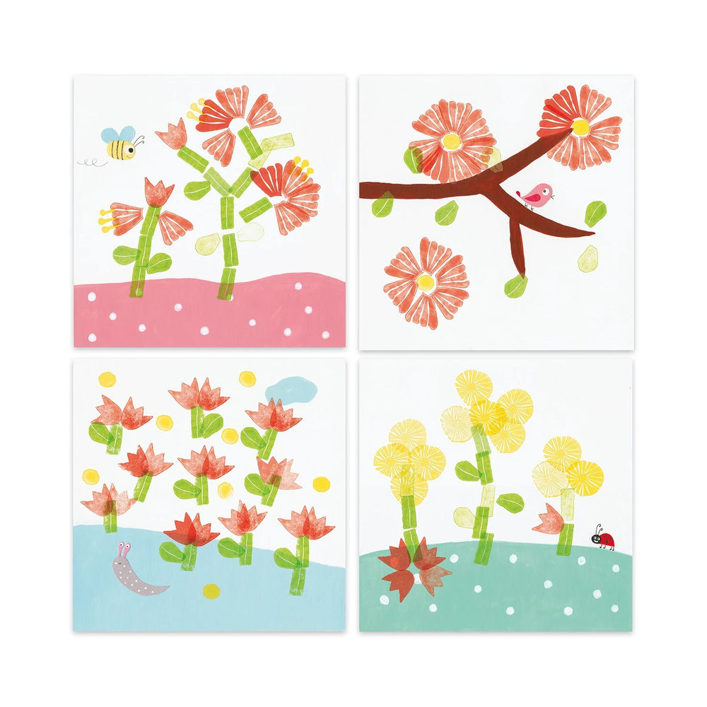 Djeco set de tampons fleurs