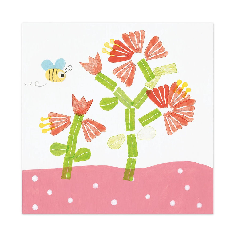 Djeco set de tampons fleurs