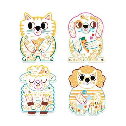 Djeco Coloring Pages Hidden Colors Pets