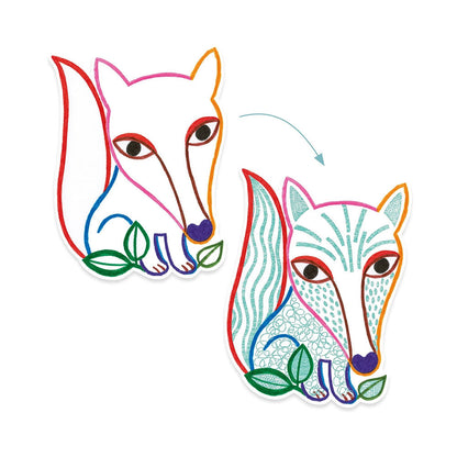 Coloriages Djeco couleurs cachées animaux de la forêt