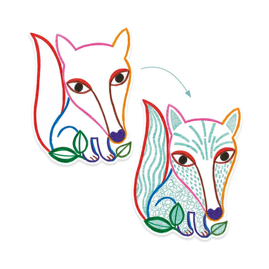 Djeco coloring pages hidden colors forest animals