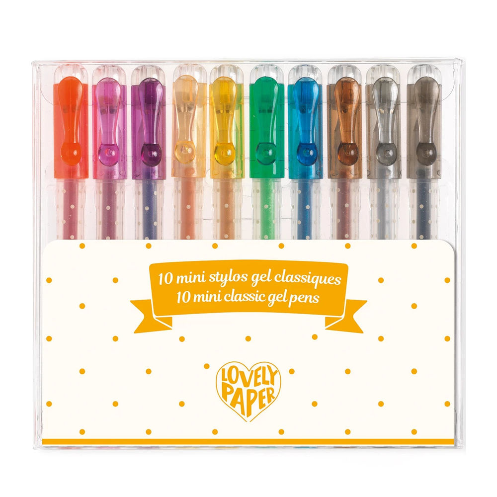 Djeco 10 Stylos Gel Classiques mini